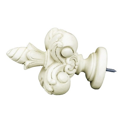 Menagerie Grand Fleur De Lis  Aged White